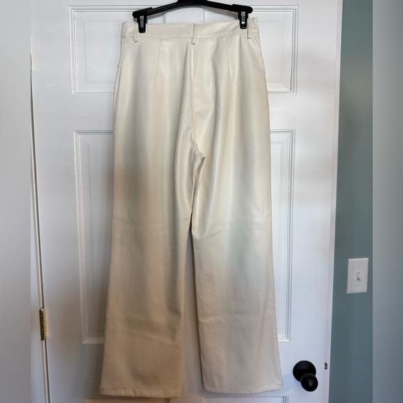 Lucy Paris Adler Faux Leather Pant Cream - Picture 3 of 3